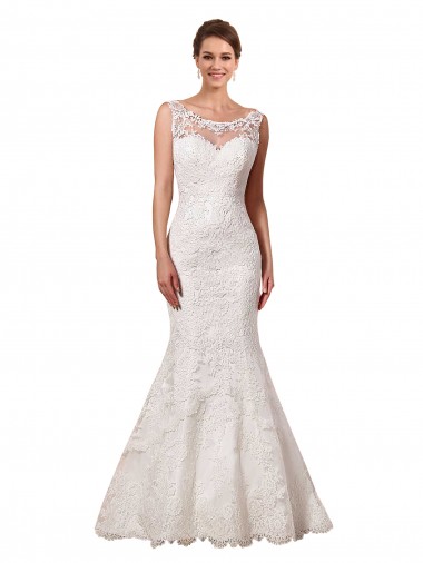 Shop Bateau Illusion Sweetheart Lace Wedding Dress