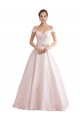 Shop Off the Shoulder Sweetheart Ball Gown Satin Wedding Dress