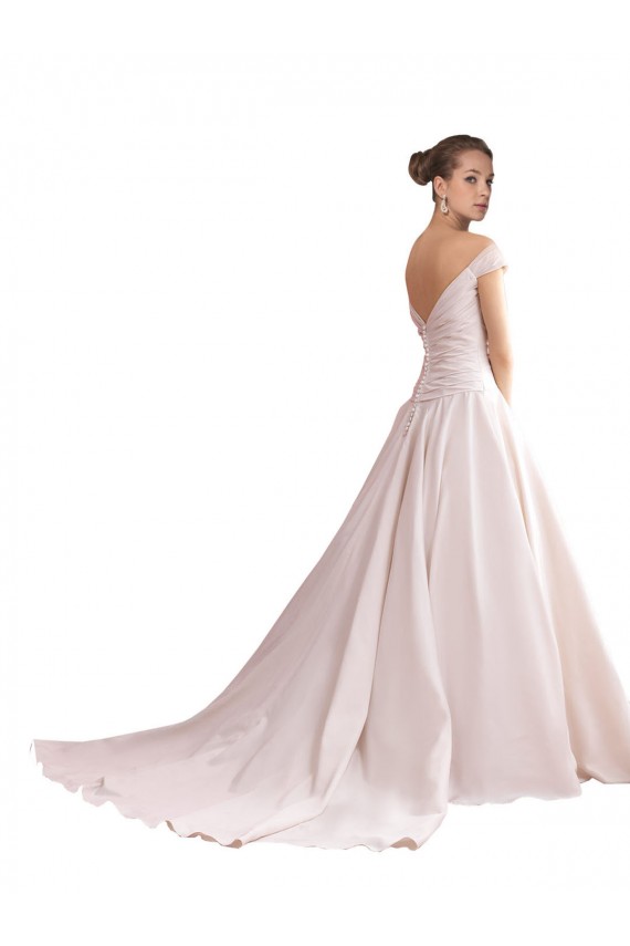 Shop Off the Shoulder Sweetheart Ball Gown Satin Wedding Dress