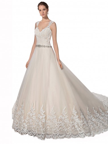 Shop Sweetheart Cap Sleeves Tulle Lace Wedding Dress