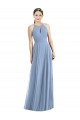 Shop Keyhole Halter Chiffon Maxi Bridesmaid Dress