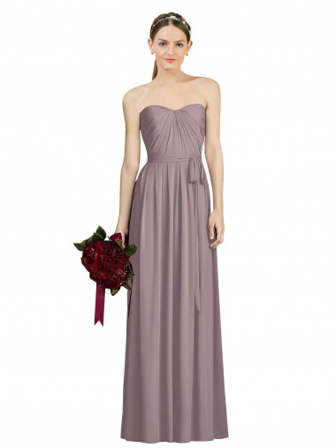 Shop Sweetheart Neckline Long Full Length Chiffon Bridesmaid Dress