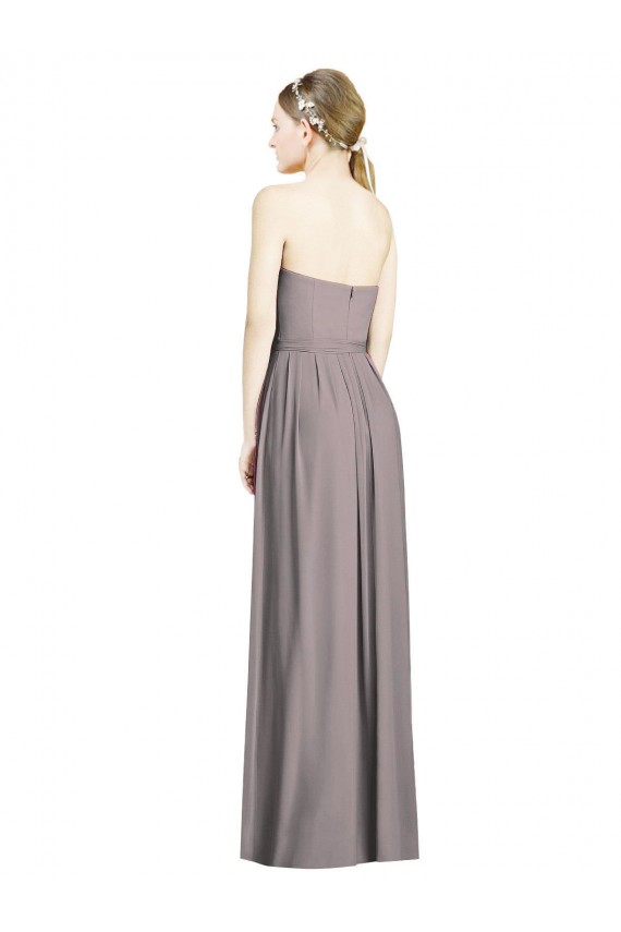 Shop Sweetheart Neckline Long Full Length Chiffon Bridesmaid Dress