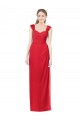 Shop Long Chiffon Bridesmaid Gown with Neckline Straps