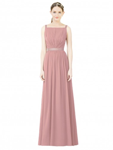 Shop High Neck Chiffon Bridesmaid Dress with Low Back