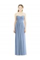 Shop Strapless Long Chiffon Dress with Sweetheart Neckline And Draped Bodice