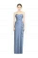 Shop Strapless Full-Length Chiffon Bridesmaid Dress with Front Slit