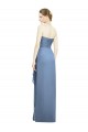 Shop Strapless Full-Length Chiffon Bridesmaid Dress with Front Slit