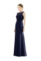 Shop Lace Bodice Open Back Trumpet Chiffon Bridesmaid Dress with Bow Belt