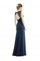 Shop Lace Bodice Open Back Trumpet Chiffon Bridesmaid Dress with Bow Belt