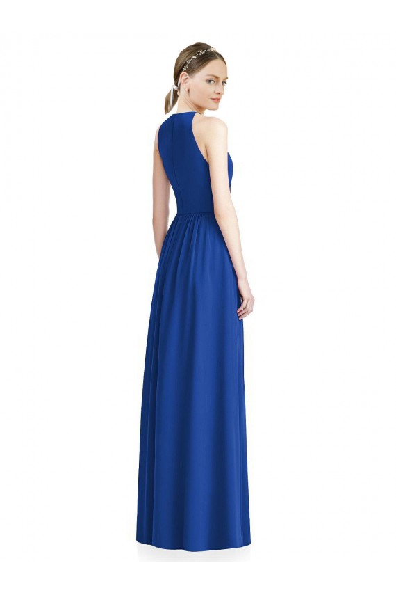 Shop Draped Keyhole Long Chiffon Bridesmaid Dress