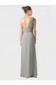 Shop Sheer One Shoulder Chiffon A-Line Bridesmaid Dress with Slit