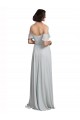 Shop Off the Shoulder Spaghetti Strap Long Chiffon Bridesmaids Dress