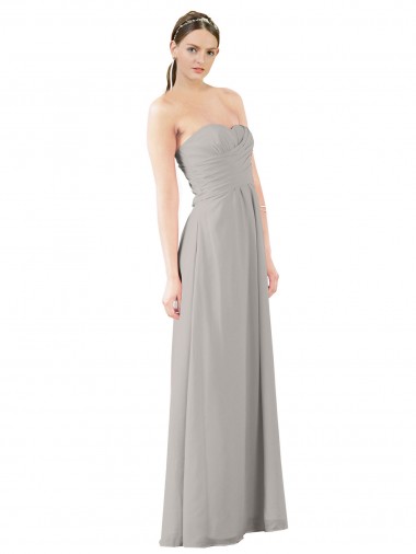 Shop Twisted Strapless Sweetheart Neckline Long Chiffon Bridesmaid Dress