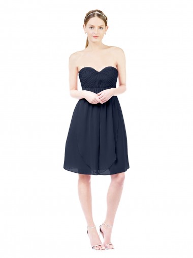 Shop Sweetheart Cocktail Knee Length Chiffon Cocktail Bridesmaid Dress Open Back