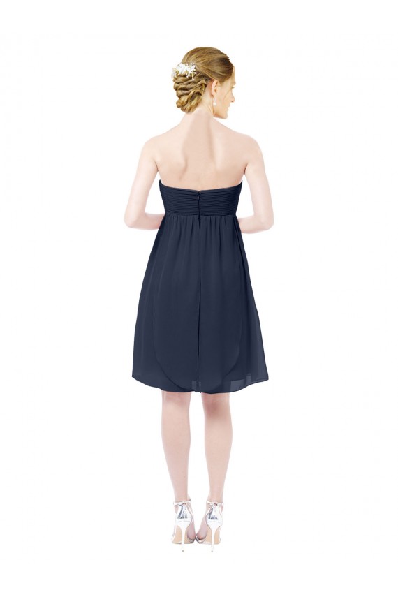 Shop Sweetheart Cocktail Knee Length Chiffon Cocktail Bridesmaid Dress Open Back