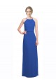 Shop Long Chiffon Spaghetti Strap Bridesmaid Dress with Blouson Top