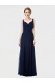 Shop Long Chiffon Bridesmaid Dress with Sweetheart Neckline and Shoulder Straps