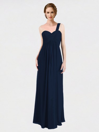 Shop Full Length Long Chiffon Bridesmaid Gown with Sweetheart Neckline