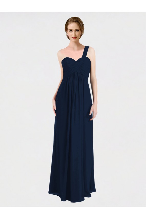 Shop Full Length Long Chiffon Bridesmaid Gown with Sweetheart Neckline