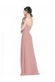 Shop Daped A-Line Chiffon Bridesmaid Dress with Pleated Sweetheart Bodice