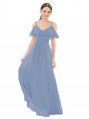 Shop Pleated One Shoulder A-Line Chiffon Bridesmaid Dress