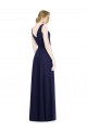 Shop Cowl Neck Deep V-Back Chiffon Bridesmaid Dress with Side Front Slits