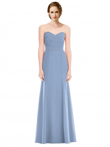 Shop Draped Strapless Sweetheart Trumpet Chiffon Bridesmaid Dress