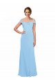 Shop Off the Shoulder Bateau Neck Chiffon Bridesmaid Dress with Straps