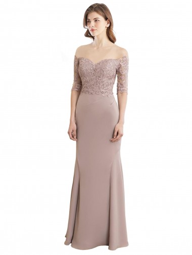 Shop Sweetheart Neckline Long Sleeves Lace Bridesmaid Dress