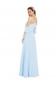 Shop Chiffon Halter Neck Bridesmaids Dress with Flounced Neckline