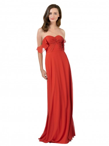 Shop Chiffon A-Line Bridesmaid Dress with Ruched Bodice