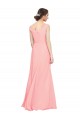 Shop Luxe Chiffon Bridesmaid Dress with Shoulder Tip Gathered Bodice