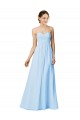 Shop Strapless Chiffon Bridesmaid Dress with Criss Cross Shirred Bodice