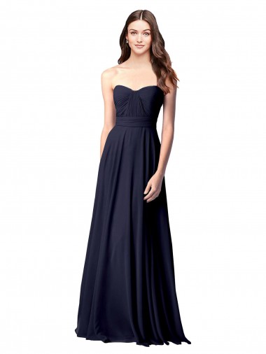 Shop Luxe Chiffon Bridesmaid Dress with Sweetheart Neckline and Shirred Bodice