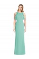 Shop Jewel Neck Mermaid Open Back Chiffon Bridesmaid Dress