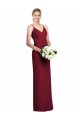 Shop Full Length Draped Blouson Back Chiffon Maxi Bridesmaid Dress