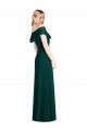 Shop Ruffled Cold-Shoulder Maxi Chiffon Bridesmaid Dress