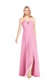 Shop Strapless Notch Chiffon Maxi Bridesmaid Dress