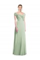 Shop Draped Off the Shoulder Lux Chiffon Bridesmaid Dress