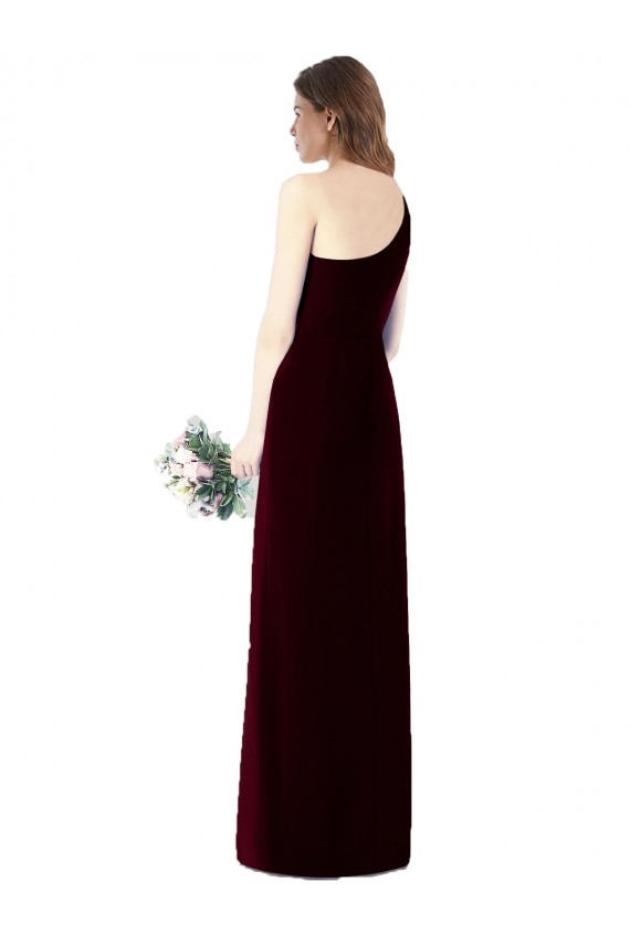 Shop One Shoulder Chiffon Trumpet Bridesmaid Dress