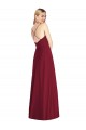 Shop Criss Cross Back A-Line Chiffon Maxi Bridesmaid Dress