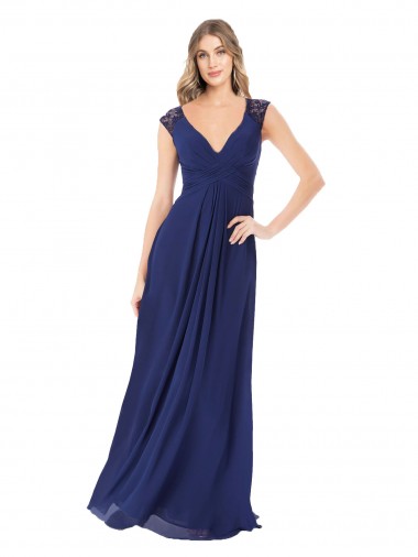 Shop Embroidered Keyhole Back Chiffon Bridesmaid Dress