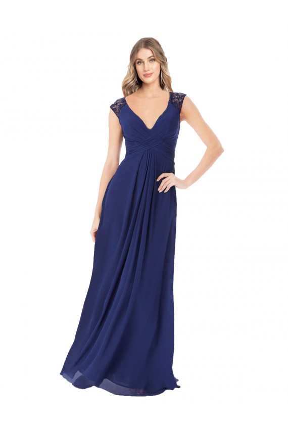 Shop Embroidered Keyhole Back Chiffon Bridesmaid Dress