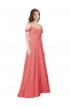 Shop Draped Off the Shoulder Straps Chiffon Bridesmaid Dress