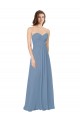 Shop Chiffon A-Line Wraparound Draping Long Bridesmaid Dress