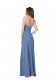 Shop Strapless Long Chiffon Bridesmaid Dress with Front Slit