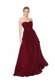 Shop Draped Strapless Long A-Line Chiffon Bridesmaid Dress / Formal Prom Dress