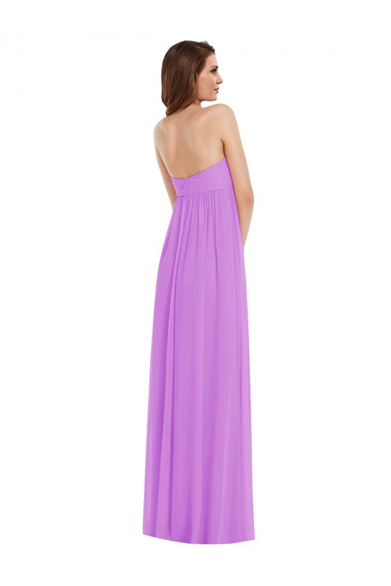 Shop Empire Waist Twist Shirred Strapless Bridesmaid Dress