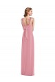 Shop Draped Chiffon Grecian Column Bridesmaid Dress with Front Slit